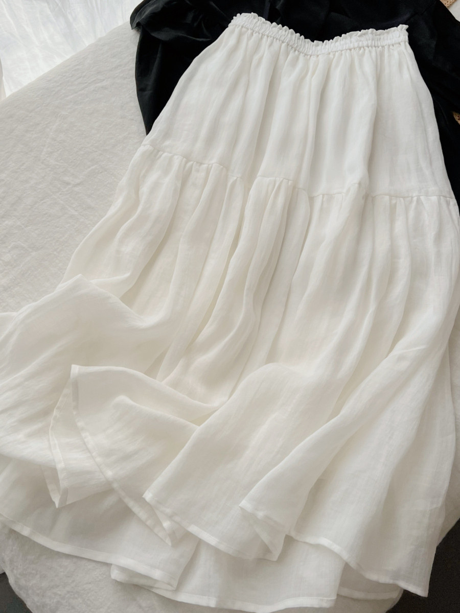 A-Line Skirt Midi - Loose Fit Artistic Casual Midi Skirt