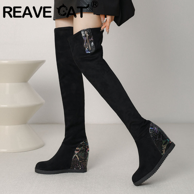 Sale Fashion Women - REAVE CAT Fashion Thigh Boots Mixed