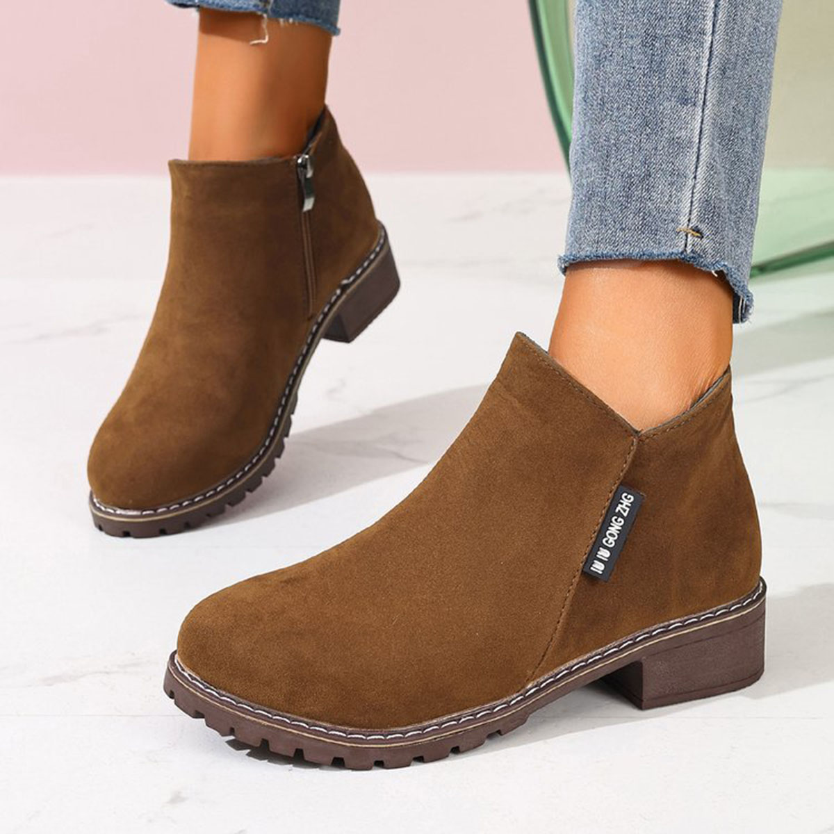 Sale Fashion Women - Women Autumn Winter Ankle Boots Side