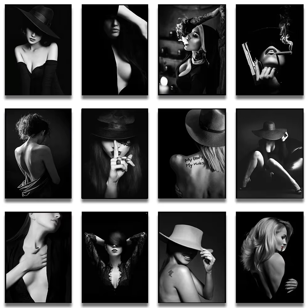 Fashion Women Picture - Fashion Female Smoking Sexy Nude Art