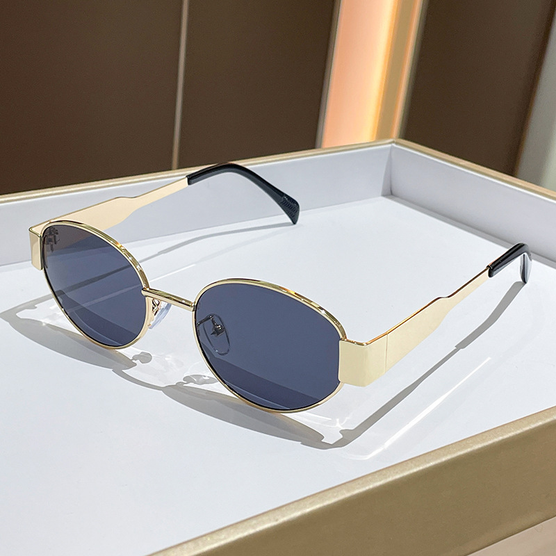 Trendy Round Frame Metal Sungl - đánh giá và giá Women Fashion Glasses