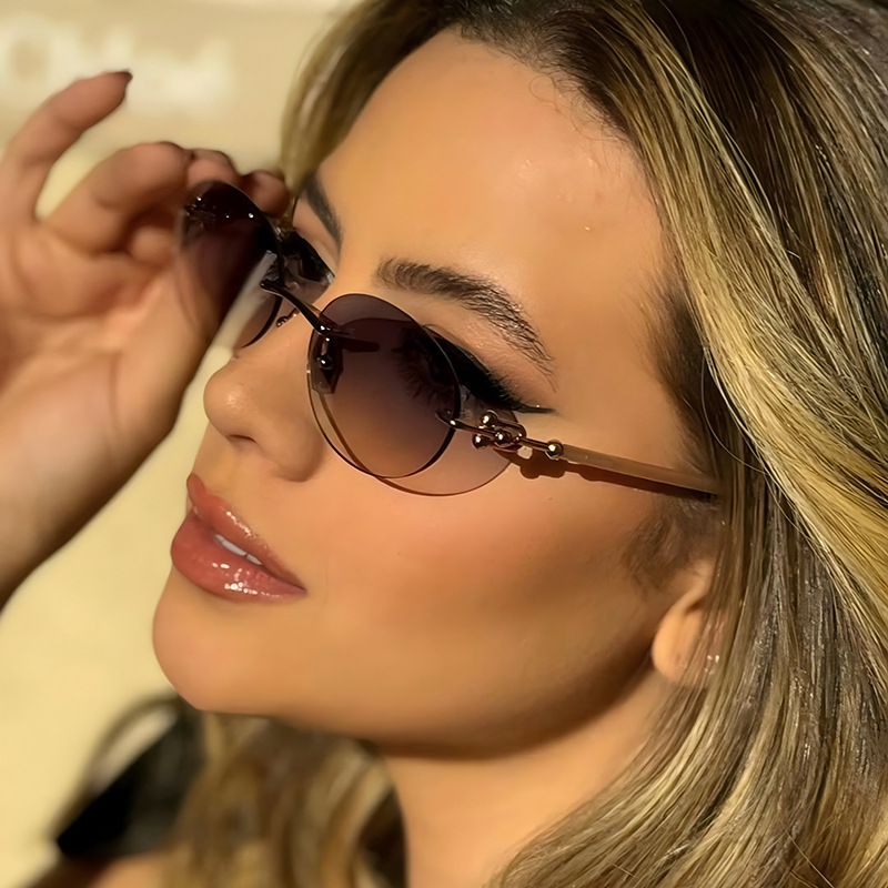 New Metal Frameless Oval Woman - đánh giá và giá Women Fashion Glasses