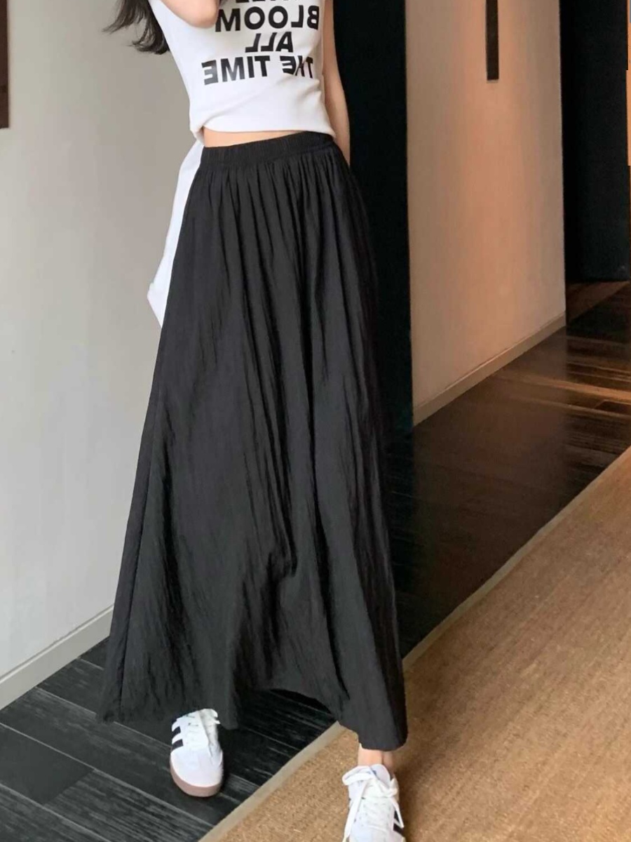 Extra Large Size Ice Silk High - đánh giá và giá A-Line Skirt Midi