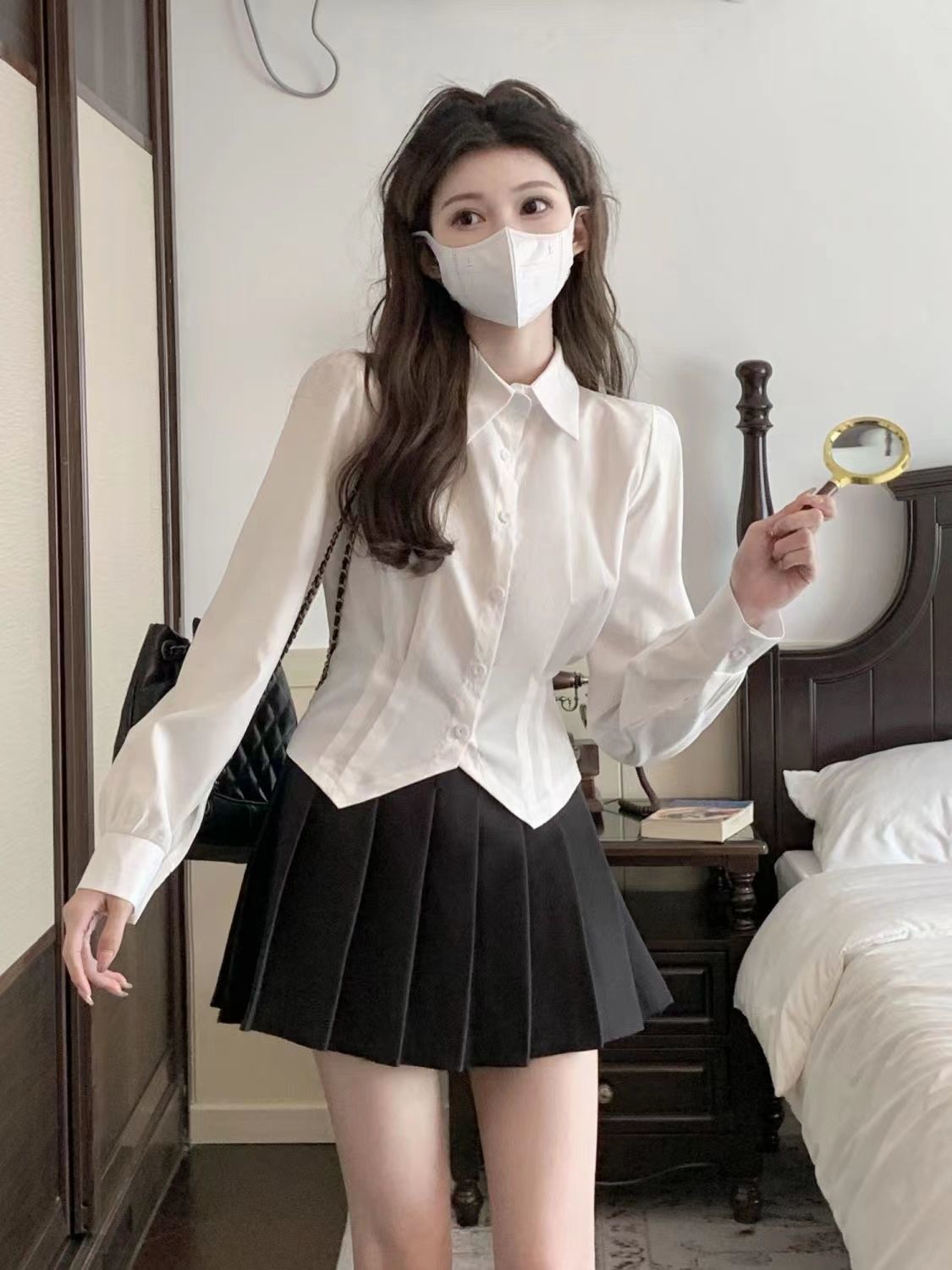 2000s White Long sleeve Vintag - đánh giá và giá Wrap Blouse Chiffon