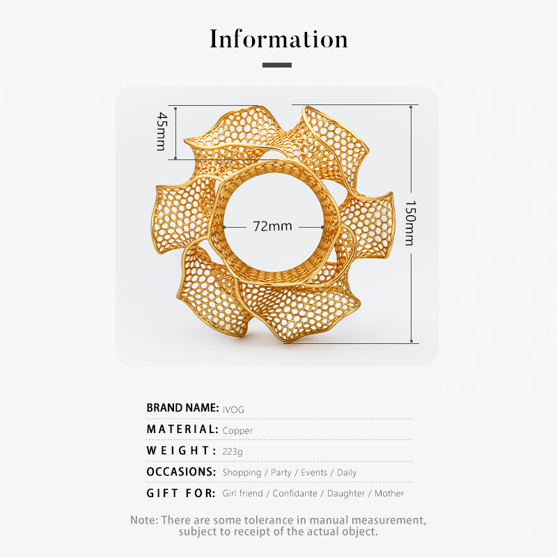 IVOG Petals Design Gold Color  - đánh giá và giá Women'S Fashion Website