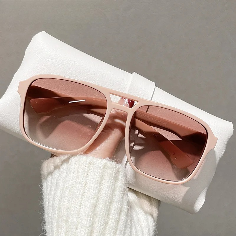 Square Double Bridges Sunglass - đánh giá và giá Women Fashion Glasses