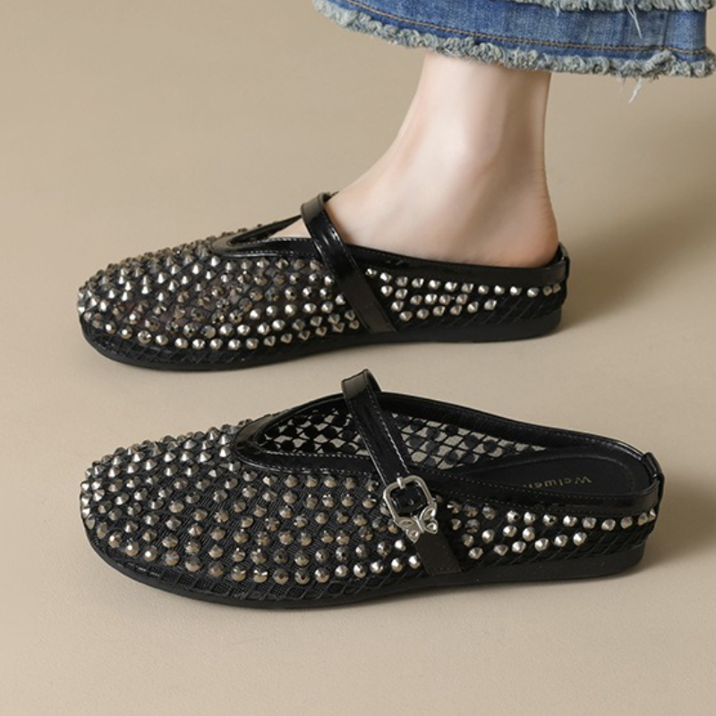 Mesh Rhinestone Brand Slippers - đánh giá và giá Women'S Fashion Sandals