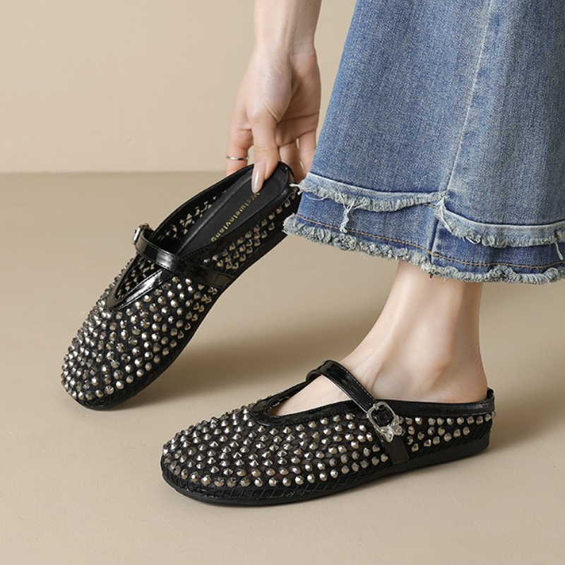 Mesh Rhinestone Brand Slippers - đánh giá và giá Women'S Fashion Sandals