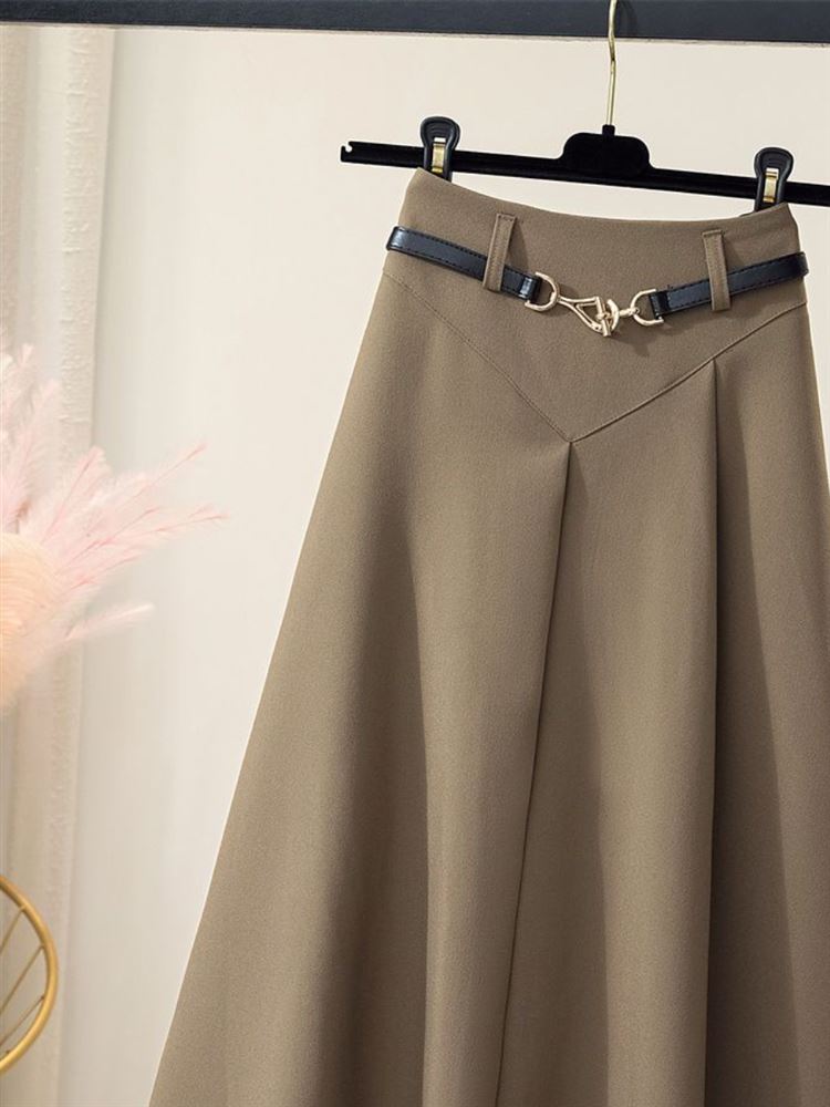 Spring Autumn New Style Women' - đánh giá và giá A-Line Skirt Midi