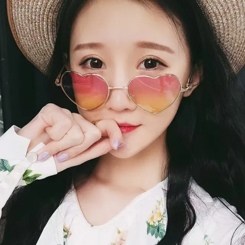 Fashion Heart Shaped Metal Sun - đánh giá và giá Women Fashion Glasses