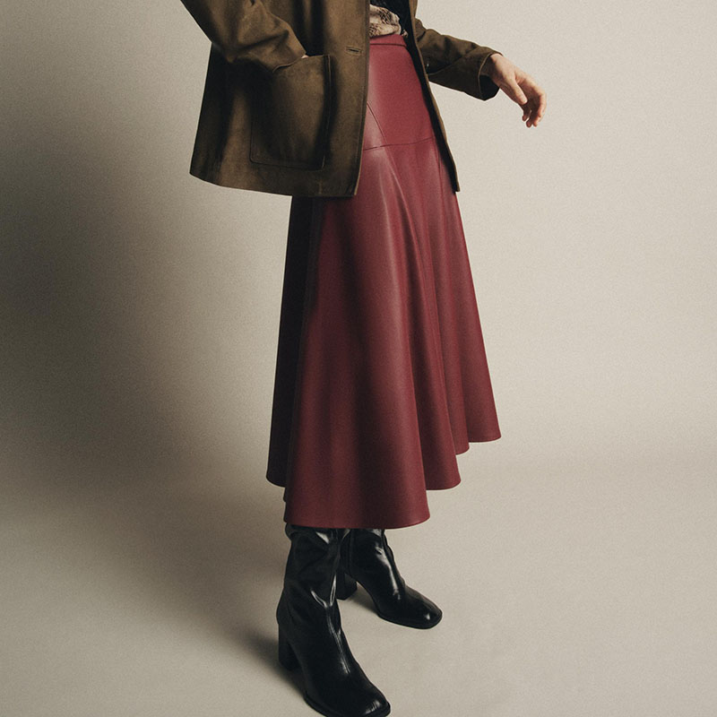 Ele Faionable Loose A-Line Fau - đánh giá và giá A-Line Skirt Midi
