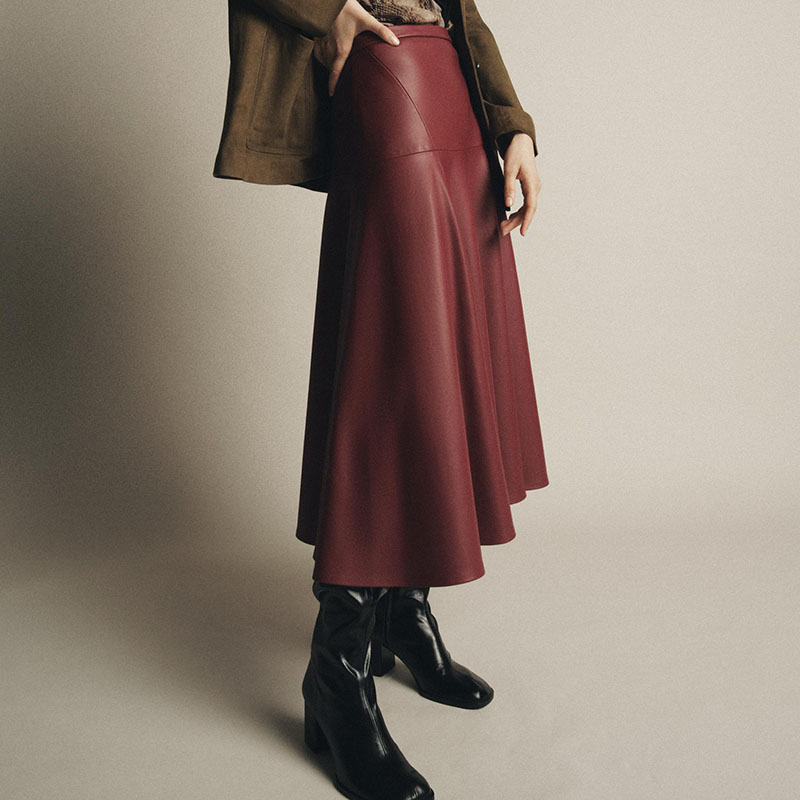 Ele Faionable Loose A-Line Fau - đánh giá và giá A-Line Skirt Midi