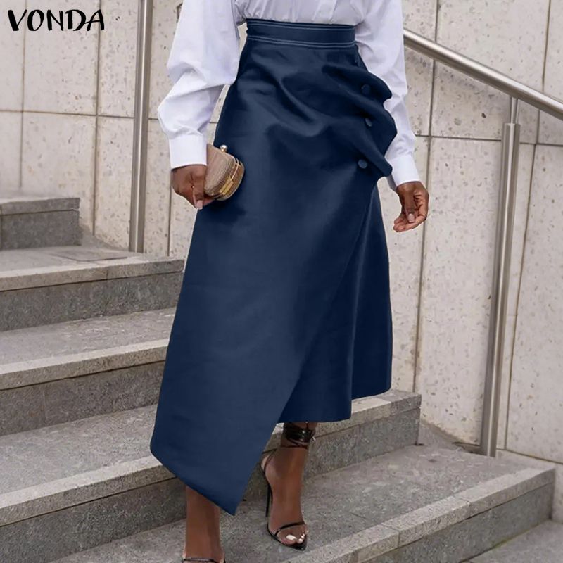 VONDA Plus Size 5XL Elegant Wo - đánh giá và giá A-Line Skirt Midi