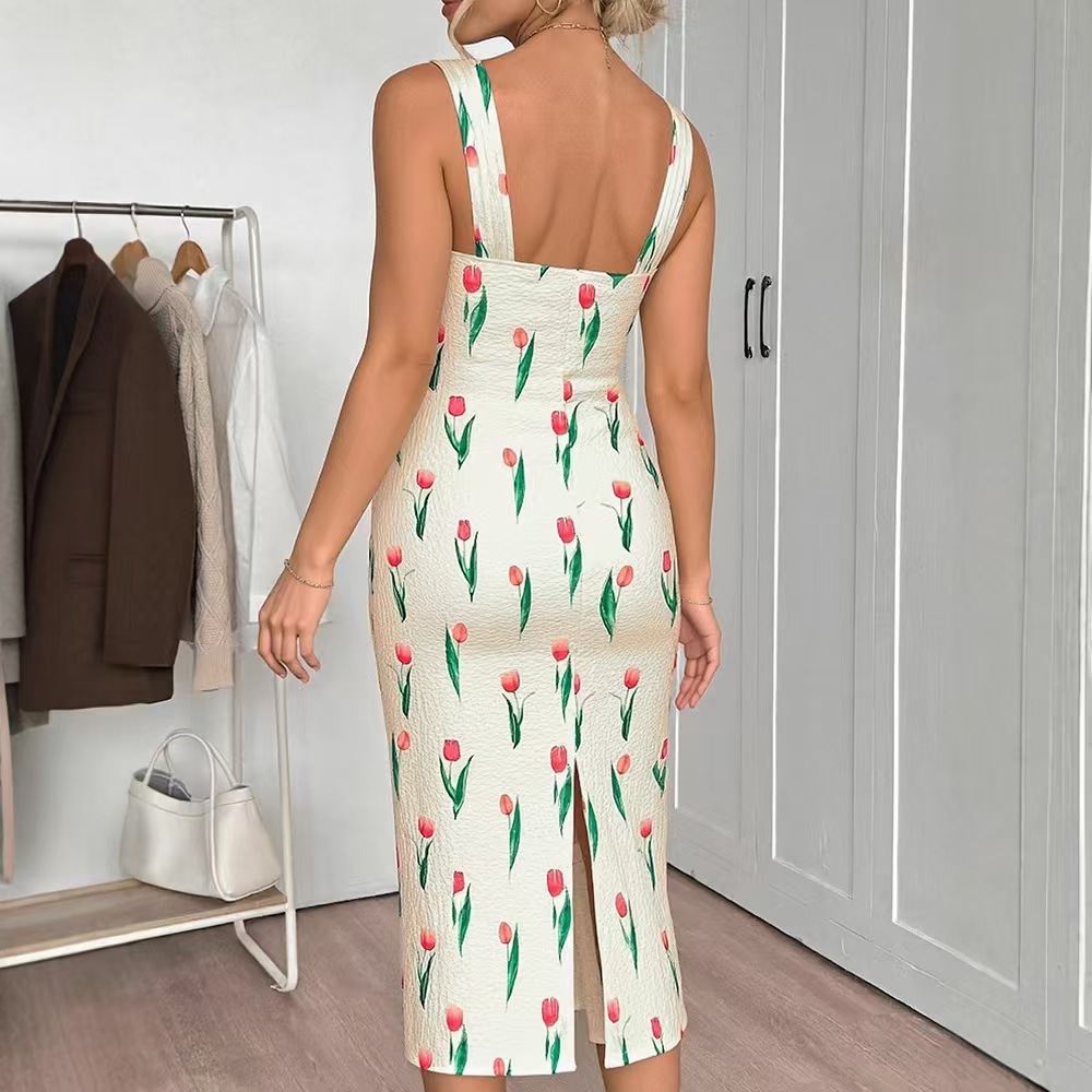 Fashionable Floral Print Crop  - đánh giá và giá A-Line Skirt Midi
