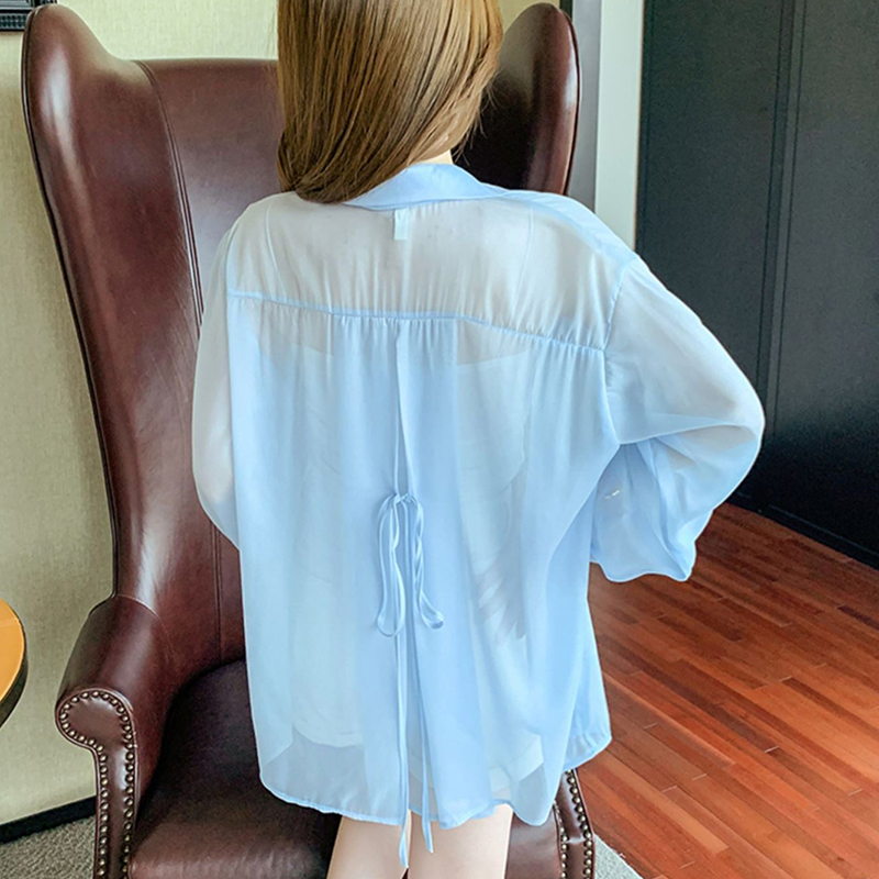 Tie Back Button Down Shirt Wom - đánh giá và giá Wrap Blouse Chiffon