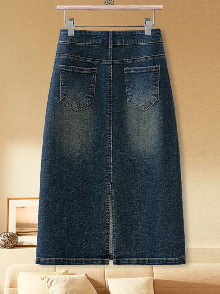 Retro Denim A-Line Midi Skirt  - đánh giá và giá A-Line Skirt Midi