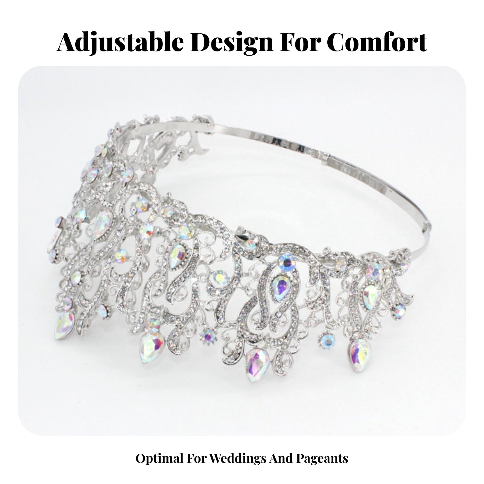 Crystal Pageant Crown Encruste - đánh giá và giá Women Queen Fashion