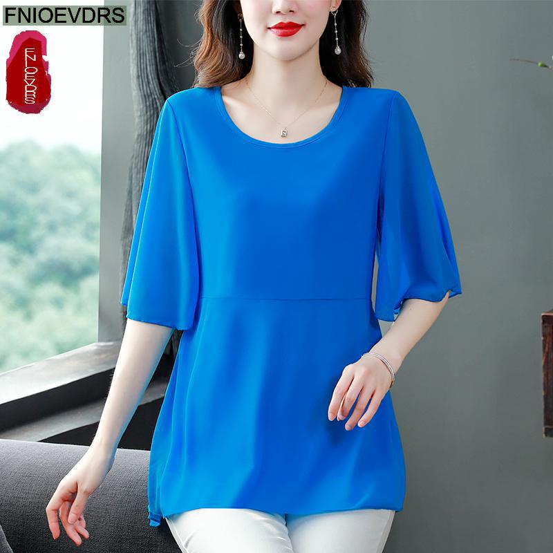 M-4XL Loose Clothes 2023 Women - đánh giá và giá Wrap Blouse Chiffon